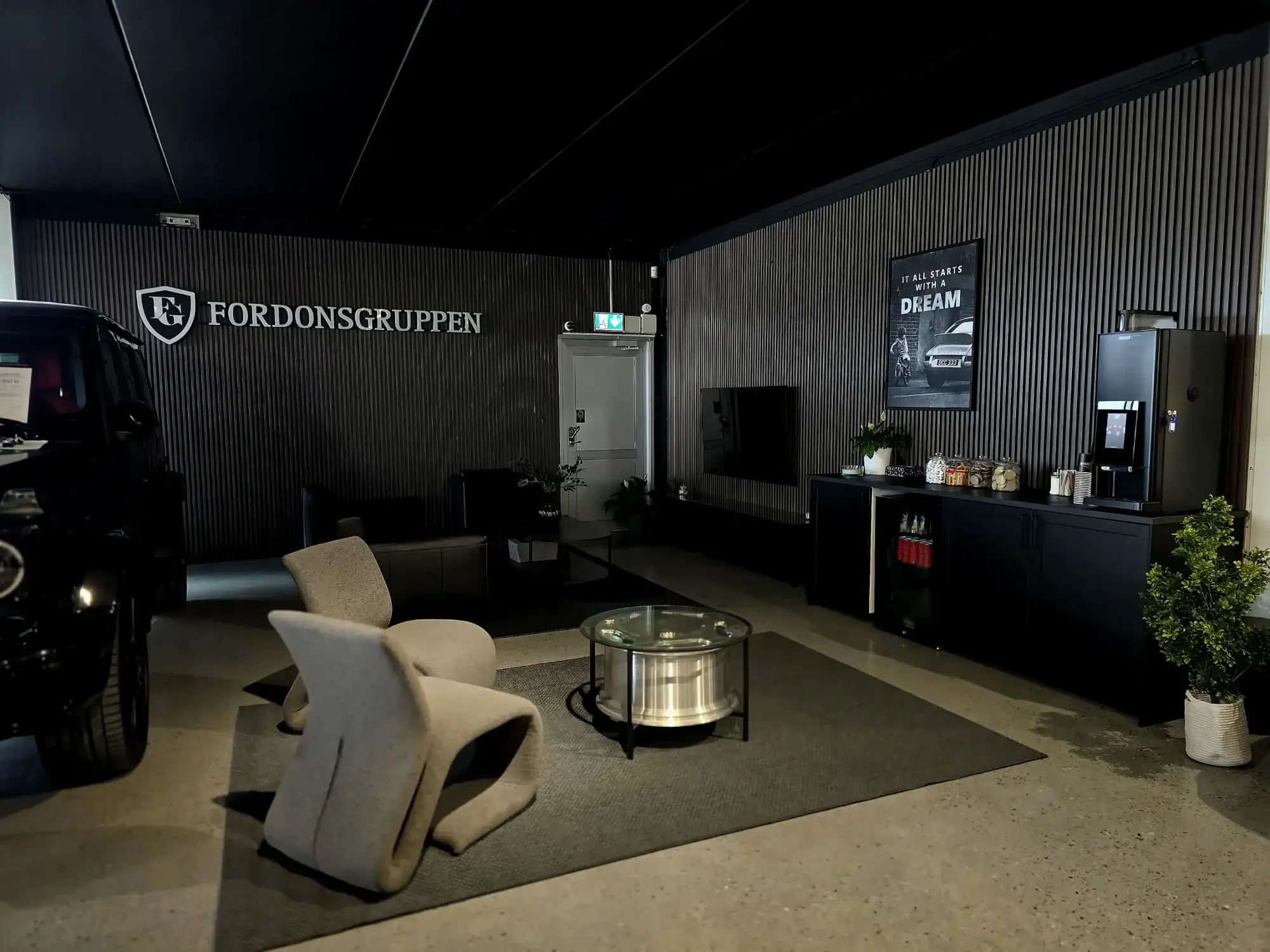 Showroom hos Fordonsgruppen i Västerås